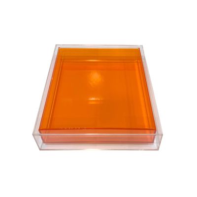 Lucite Encased Tray (Orange)