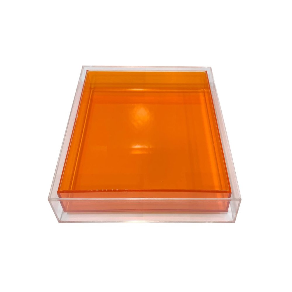 Lucite Encased Tray (Orange)