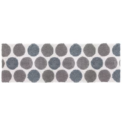 Avanti Linens - Bath Mat, Cotton Bath Rug with Non-Slip Backing, Modern Home Decor (Dotted Circles Collection, 24" x 60")