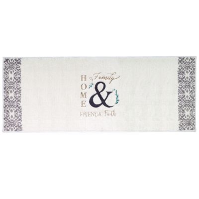 Avanti Linens - Bath Mat, Cotton Bath Rug with Non-Slip Backing, Chic Home Decor (Modern Farmhouse Collection, 24" x 60")