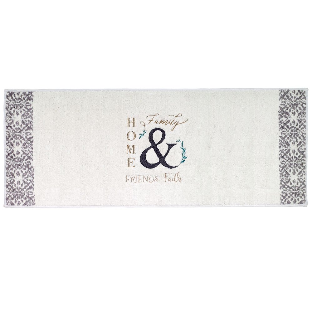 Avanti Linens - Bath Mat, Cotton Bath Rug with Non-Slip Backing, Chic Home Decor (Modern Farmhouse Collection, 24" x 60")