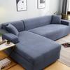 Thick Couch Covers For 1 2 3 4 Seater, Sectional Sofa Sectional Couch Covers L Shape Stretch Slipcover For Living Room Dogs Pets, Washable Durable Furniture Protector Polar Fleece,grey blue4 seats view 1