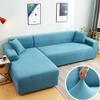 Thick Couch Covers For 1 2 3 4 Seater, Sectional Sofa Sectional Couch Covers L Shape Stretch Slipcover For Living Room Dogs Pets, Washable Durable Furniture Protector Polar Fleece,grey blue4 seats view 2