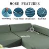 Thick Couch Covers For 1 2 3 4 Seater, Sectional Sofa Sectional Couch Covers L Shape Stretch Slipcover For Living Room Dogs Pets, Washable Durable Furniture Protector Polar Fleece,grey blue4 seats view 4