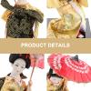Didiseaon Geisha Desk Decortions Japanese Geisha Doll Kimono Doll Decoration Desktop Adornment (Yellow) Japanese Girl Statue view 4
