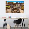 3 Piece Canvas Wall Decor Beautiful View of Templo Mayor in Mexico City Poster Mexican Museum Painting Artwork Canvas Print for Room Bedroom Living Room Decorations Framed Ready to Hang - 28"W x 42"H view 1