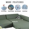 youyoucool 2 Pieces Sofa Cover, Super Stretch Sectional Couch Covers L Shape Sofa Cover Set, Printed L-Shaped Sofa Slipcovers for Pets Black4 Seats+4 Seats view 4