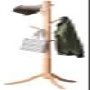 kiplant Coat Rack Freestanding, Bamboo Wood Coat Stand with 8 Hooks,3 Adjustable Size,Easy Assembly NO Tools Required, Coat Tree Hanger Stand for CoatsScarves in Hallway view 1
