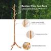 kiplant Coat Rack Freestanding, Bamboo Wood Coat Stand with 8 Hooks,3 Adjustable Size,Easy Assembly NO Tools Required, Coat Tree Hanger Stand for CoatsScarves in Hallway view 4