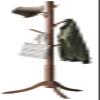 kiplant Bamboo Wood Coat Rack Stand, Freestanding Coat Tree with 8 Hooks, Hallway Entryway Hat Hanger Organizer Standing for Bedroom, Office, Clothes, Jackets, Bags, Umbrallas view 1