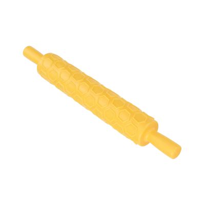 Embossed Rolling Pin, Fondant Roller Plastic Handle Rolling Pin for Biscuits Pastry Cake Decoration(#2)
