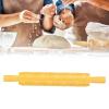 Embossed Rolling Pin, Fondant Roller Plastic Handle Rolling Pin for Biscuits Pastry Cake Decoration(#2) view 3