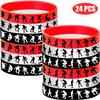 24PCS Skateboard Themed Rubber Bracelets Sport Wristbands Party Supplies Birthday Baby Shower Party Favors view 2