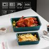 2-Piece Ceramic Baking Dish Set, Rectangular Lasagna Pans (12x8 inch & 8.95x6 inch) - Oven, Microwave, Dishwasher Safe Casserole Dishes for Cooking, Serving, and Storage (Emerald) view 2
