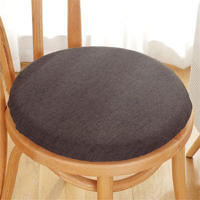 2Pcs Memory Foam Chair Cushion Round, Breathable Soft Detachable Cotton and Linen Japanese Style Tatami Pad Dining Garden Patio Chair Seat Pad,P,50 * 50cm(4pcs)