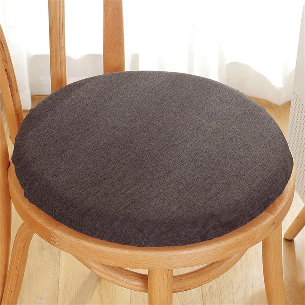 2Pcs Memory Foam Chair Cushion Round, Breathable Soft Detachable Cotton and Linen Japanese Style Tatami Pad Dining Garden Patio Chair Seat Pad,P,50 * 50cm(4pcs)