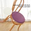 2Pcs Memory Foam Chair Cushion Round, Breathable Soft Detachable Cotton and Linen Japanese Style Tatami Pad Dining Garden Patio Chair Seat Pad,P,50 * 50cm(4pcs) view 3