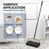 JEHONN Carpet Floor Sweeper Manual with Horsehair, Non Electric Quite Rug Roller Brush Push for Cleaning Pet Hair, Loose Debris, Lint (Black) view 4