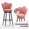 Natliedop Bar Stools with Round Seat, 360 Swivel with Back Round Barstool Velvet Bar Chairs with Footrest, Easy Assembly for Living Room Dining Room Kitchen Counter view 4