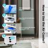 ARLIME Evaporative Air Cooler, Windowless Swamp Cooler Fan & Humidifier with 3 Modes, 3 Speeds, 2 Ice Boxes, 7.5h Timer, Now-Noise, Portable Air Conditioners for Bedroom, Living Room, Office view 4