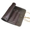 Housoutil Tools Roll up Bag Portable Imitation Leather Storage Organizer for Knives Carving Tools Lightweight Design Space-saving Roll Bag for Craftsmen Go Use view 4