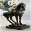 EUROPEAN BRONZE 14" China Chinese Folk Bronze Stand War Tang Horse Statue Sculpture Figure Decor Decoration Sale Art Hot Cast view 1