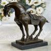 EUROPEAN BRONZE 14" China Chinese Folk Bronze Stand War Tang Horse Statue Sculpture Figure Decor Decoration Sale Art Hot Cast view 3