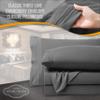 Abeero Home California King Sheet Sets - Luxury Hotel Bed Sheets - Soft Cooling Sheets with Elastic Corner Straps - Deep Pockets Microfiber - Bedding Sheet & Pillowcases - 4 PC (Cal King Size, Gray) view 4
