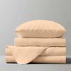 Three Quarter 48" X 75" Sheet Set 400 Thread Count 100% Egyptian Cotton 10-Inch Deep Pockets Made for RV, Camper, Motorhomes, Boat, Soft Luxury & Breathable, 4-PC RV-Sheets - Peach Solid view 2