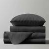 Three Quarter 48" X 75" Sheet Set 400 Thread Count 100% Egyptian Cotton 10-Inch Deep Pockets Made for RV, Camper, Motorhomes, Boat, Soft Luxury & Breathable, 4-PC RV-Sheets - Dark Grey Solid view 2