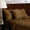 RV Camper Queen 60" X 80" Sheet Set 400 Thread Count 100% Egyptian Cotton 10-Inch Deep Pockets Made for RV, Camper, Motorhomes, Boat, Soft Luxury & Breathable, 4-PC RV-Sheets - Leopard Print view 1