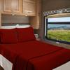 RV Full 53 X 75 Sheet Set 400 Thread Count 100% Egyptian Cotton 10-Inch Deep Pockets Made for RV, Camper, Motorhomes, Boat, Soft Luxury & Breathable, 4-PC RV-Sheets - Burgundy Solid view 1
