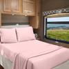 RV Full 53 X 75 Sheet Set 400 Thread Count 100% Egyptian Cotton 10-Inch Deep Pockets Made for RV, Camper, Motorhomes, Boat, Soft Luxury & Breathable, 4-PC RV-Sheets - Pink Solid view 1