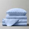 RV Full 53 X 75 Sheet Set 400 Thread Count 100% Egyptian Cotton 10-Inch Deep Pockets Made for RV, Camper, Motorhomes, Boat, Soft Luxury & Breathable, 4-PC RV-Sheets - Light Blue Solid view 2