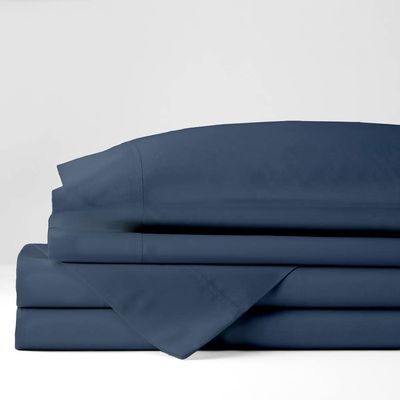 28" Extra Deep Pockets RV King Sheet Set, 800-Thread Count 100% Egyptian Cotton 4-Piece Bedsheet, Soft Breathable Sateen Weave Sustainable 800-TC Sheets - Medium Blue