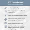 28" Extra Deep Pockets RV King Sheet Set, 800-Thread Count 100% Egyptian Cotton 4-Piece Bedsheet, Soft Breathable Sateen Weave Sustainable 800-TC Sheets - Medium Blue view 4