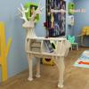 Book Shelf Stand Organizer Creative Deer Shape Landing Book Rack, Study Modern Geometric Animals Magazine Rack Bookcase, Clubhouse Art Decoration, Easy to Install view 2