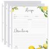 8.5x11 Recipe Binder Cards & Sleeves - Refill Pack - 50 Clear Plastic Page Protectors & 25 Double Sided Recipe Card Pages for 3 Ring Recipe Books - DIY Full-Size Pages- Protect Your Family Recipes view 1