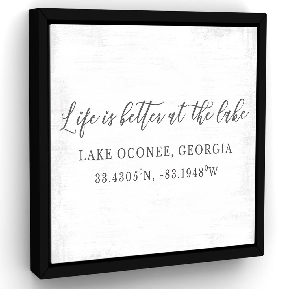 Pretty Perfect Studio Life is Better at the Lake Sign - Canvas Wall Art is Personalized 18"x24"