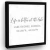 Pretty Perfect Studio Life is Better at the Lake Sign - Canvas Wall Art is Personalized 18"x24" view 1