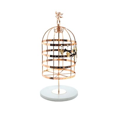 YANZHEXIN Jewelry armoire Creative Birdcage Rotatable Jewelry Storage Rack Earring Rack Metal Bracket Display Rack Storage Jewelry Rack Ornaments jewerly Tree organizing (Color : B)