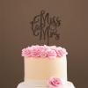 Mr & Mrs Rustic Wreath Couple's Names Cake Topper Bride And Groom with Pet Wedding Cake Topper Couple Silhouette Personalized Wedding Cake Topper Cake Topper Wedding Brown Wood, 6 Inch view 4