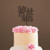Mr & Mrs Wedding Cake Topper Bride And Groom with Pet Wedding Cake Topper Couple Silhouette Personalized Cake Topper Cake Topper Wedding Brown Wood, 6 Inch view 4