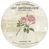 Paris Lait Antephelique Round Metal Wreath Sign Watercolor Parisien Roses Custom Candes Milk Front Door Wreath Sign Housewarming Gift 12inch Farmhouse Round Tin Sign for Bar,Cafe,Garage,Yard,Garden view 1