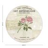 Paris Lait Antephelique Round Metal Wreath Sign Watercolor Parisien Roses Custom Candes Milk Front Door Wreath Sign Housewarming Gift 12inch Farmhouse Round Tin Sign for Bar,Cafe,Garage,Yard,Garden view 2
