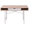 ZQQLVOO Desk with 1 Drawer,Bedroom Desk,Home Office Desk,Computer Table,Work Table,for Office, Bedroom, Living Room, Study Room, Oak and White view 3