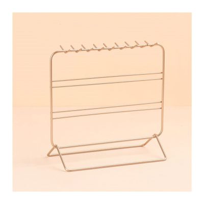 YANZHEXIN Jewelry armoire Jewelry Storage Rack Bracket Iron Jewelry Storage Rack Metal Jewelry Storage Rack Hanging Earrings Bracelet Display Ornament jewerly Tree organizing (Color : Gold)