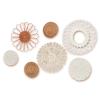 MeraMera Boho Wall Decor, Rattan Flower Wall Decor,Nursery Wall Decor,Nursery Decor Set of 7 view 1