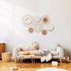 MeraMera Boho Wall Decor, Rattan Flower Wall Decor,Nursery Wall Decor,Nursery Decor Set of 7 view 2