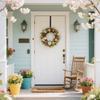 Sattiyrch 15" Wreath Hanger for Front Door, Over the Door Wreath Hook view 4